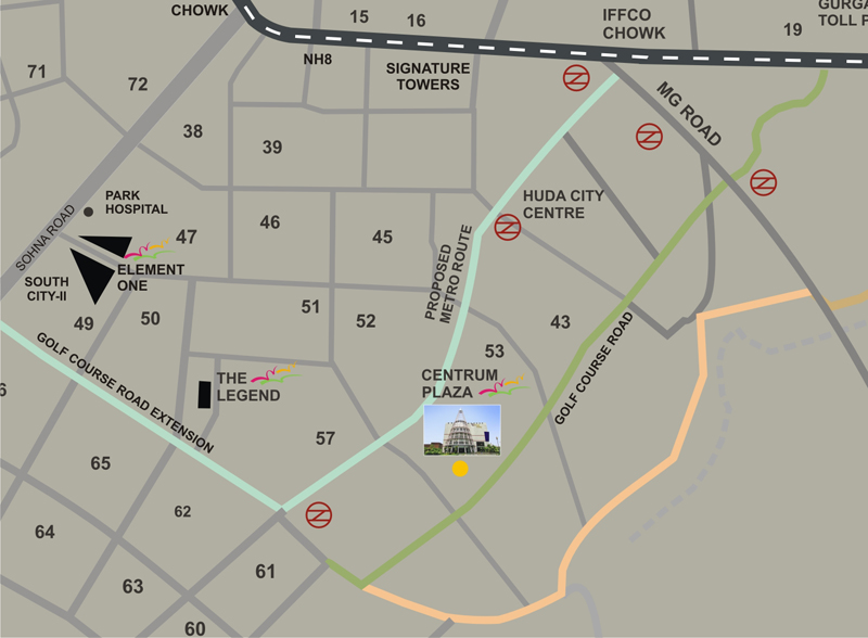 Centrum Plaza location map